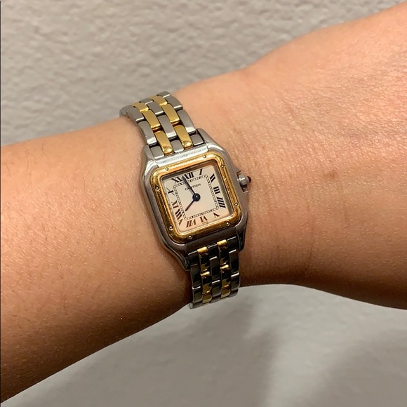 cartier panthere two tone watch